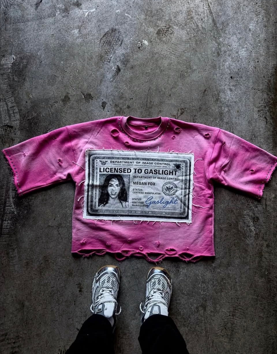 Pink License Graphic Tee